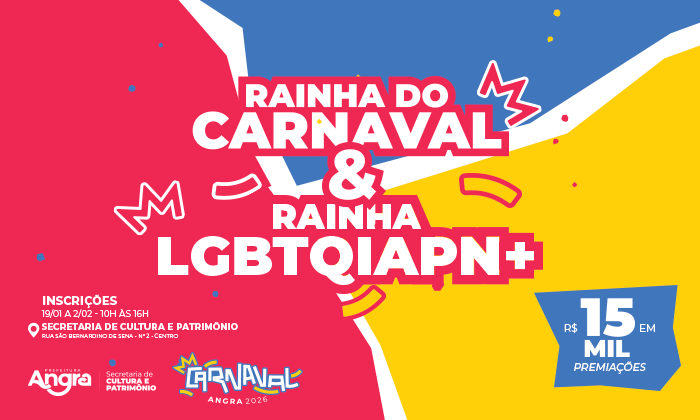 Capa da notícia: Angra abre o Carnaval 2026 com Barracão do Samba e eleição da Realeza