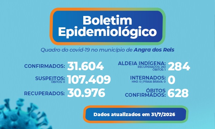 Boletim epidemiológico – 31 de julho